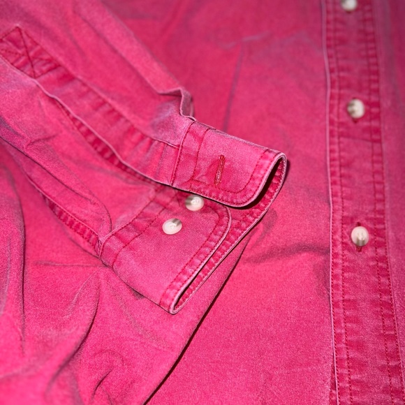 Vintage Men’s LL Bean Classic Button Down Shirt Red Size Large - Picture 8 of 10